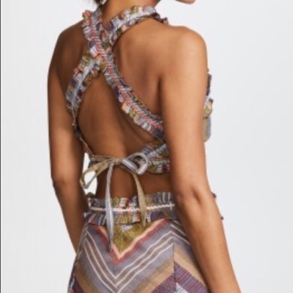 Red Carter Arella Crop Top Sz. M - Picture 2 of 4